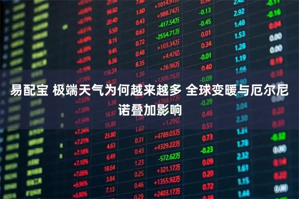 易配宝 极端天气为何越来越多 全球变暖与厄尔尼诺叠加影响