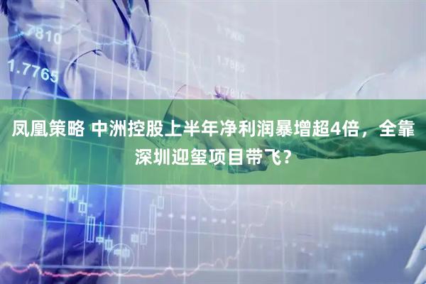凤凰策略 中洲控股上半年净利润暴增超4倍，全靠深圳迎玺项目带飞？